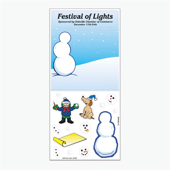 Peel N Play Children's Holiday Sticker Sheets - Snowman