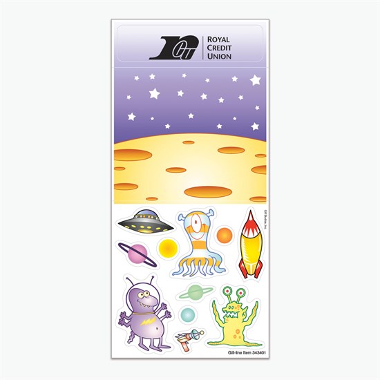 Peel N Play Children's Sticker Sheets - Space Aliens