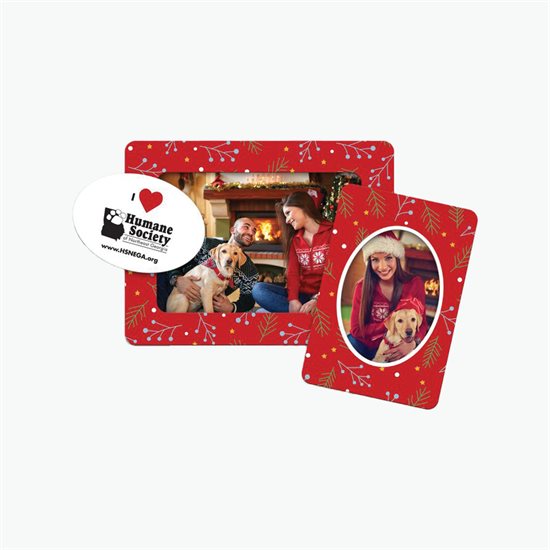 3-in-1 Jumbo Holiday Picture Frame Magnet - 6-1/4 x 4-3/4