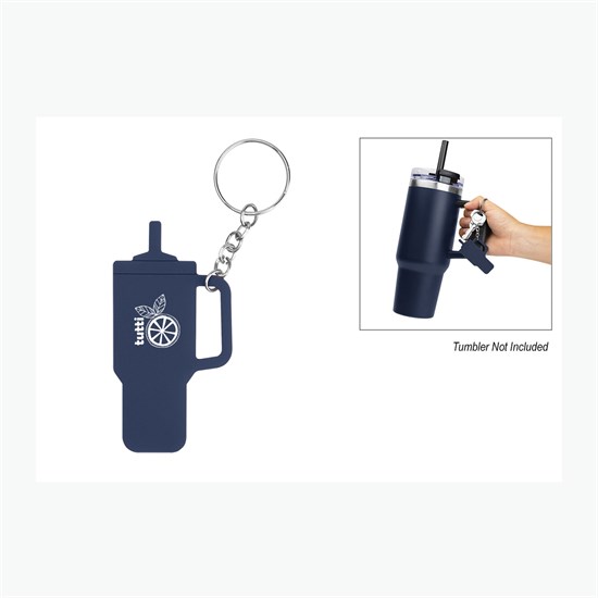 Intrepid Tumbler Shaped Silicone Key Tag - 24-Hour Production
