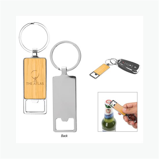 Bristol Bamboo Key Tag with Bottle Opener
