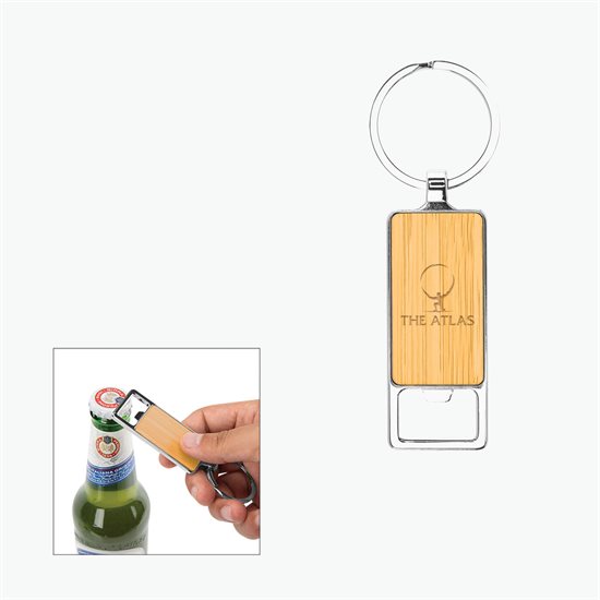 Bristol Bamboo Key Tag with Bottle Opener