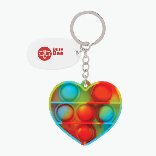 Push Pop Bubble Keychain - Heart - 24-Hour Production