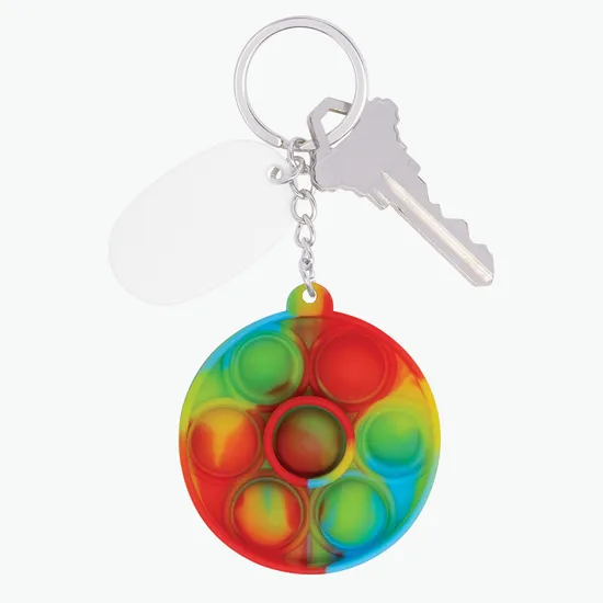 Push Pop Bubble Keychain - Round - 24-Hour Production