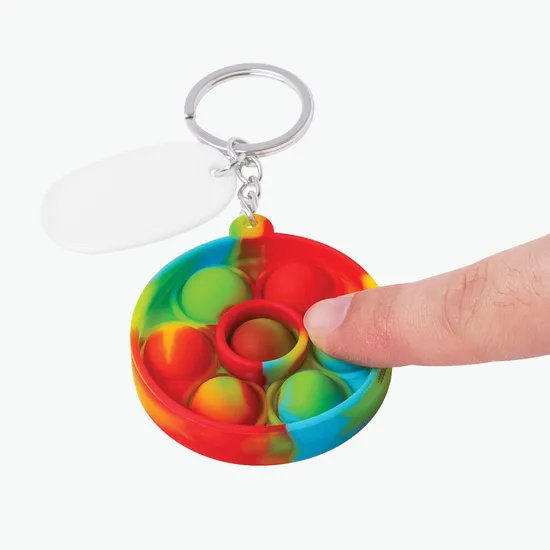 Push Pop Bubble Keychain - Round - 24-Hour Production