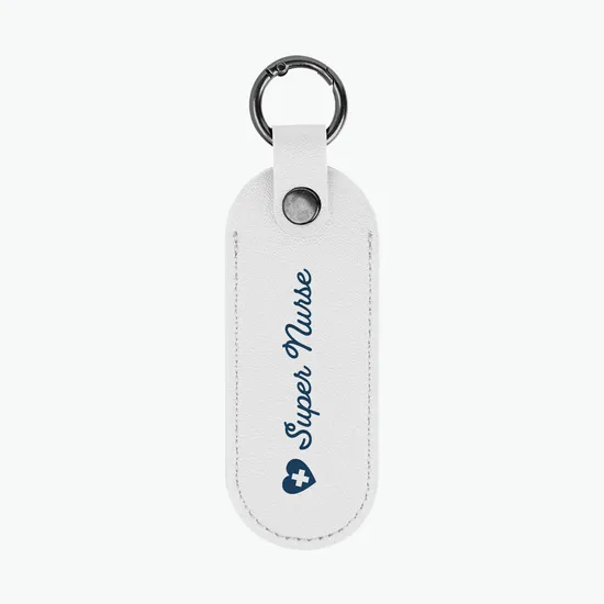 Bates Leatherette Key Tag with Carabiner - 24-Hour Production
