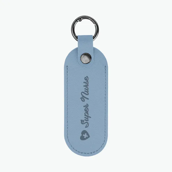 Bates Leatherette Key Tag with Carabiner - Debossed