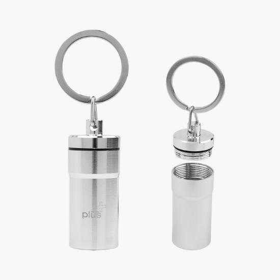 Aluminum Pill Holder Keychain - Engraved