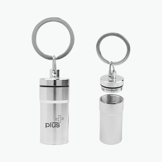Aluminum Pill Holder Keychain
