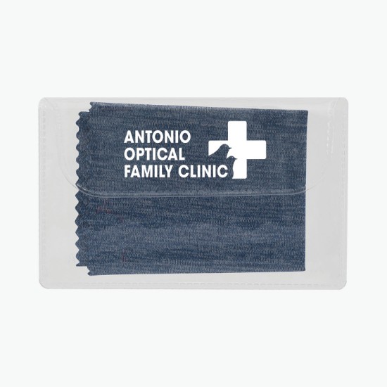Heathered Microfiber Cleaning Cloth in Pouch