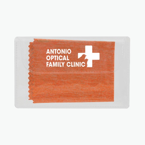 Heathered Microfiber Cleaning Cloth in Pouch