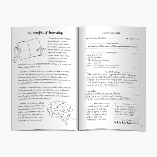 Full Color Wellness Journal and Activity Book