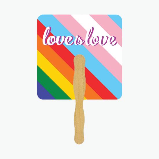 Pride Square Glued Hand Fan