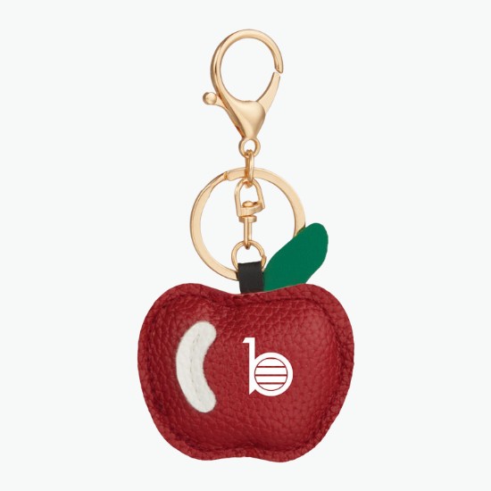 Apple Leatherette Keychain Bag Tag