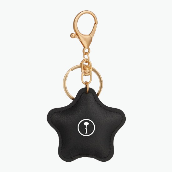 Star Leatherette Keychain Bag Tag