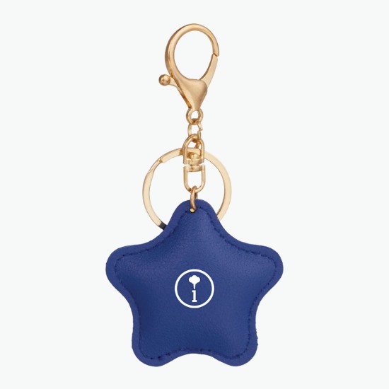 Star Leatherette Keychain Bag Tag