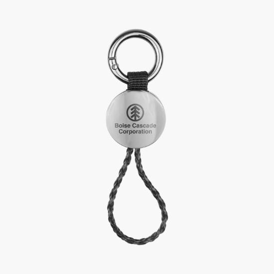 Gunmetal Wristlet Keychain - Circle