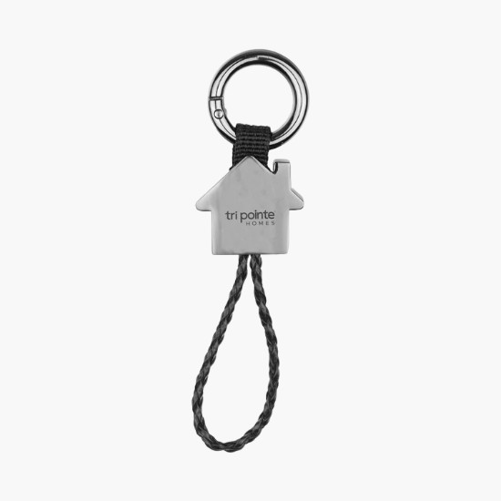 Gunmetal Wristlet Keychain - House