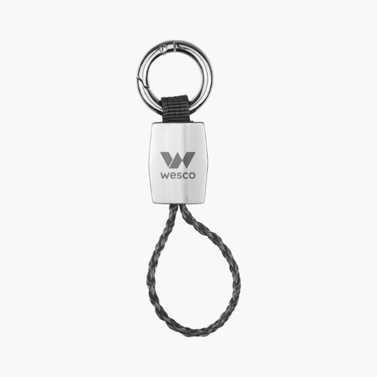 Gunmetal Wristlet Keychain - Rectangle