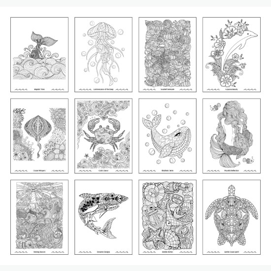 Oceans of Serenity Adult Coloring Book