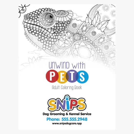 Unwind with Pets Adult Coloring Book