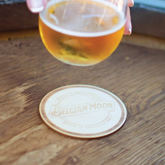 Simply Wood Round Coaster - Engraved