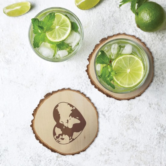 Tree Slice Wood Coaster - Engraved