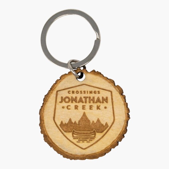 Wood Log Cut Keychain - 24-Hour Production