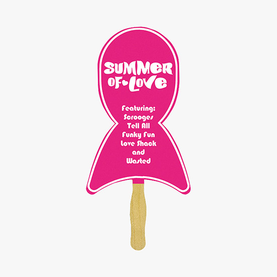 Glued Fan with Wooden Handle