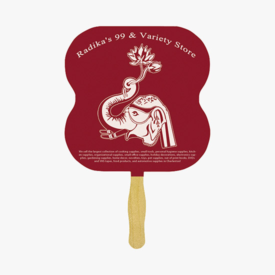 Glued Fan with Wooden Handle