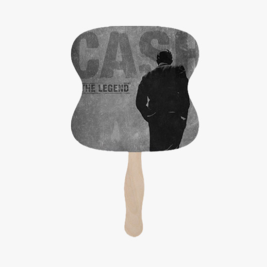 Sandwiched Fan with Wooden Handle
