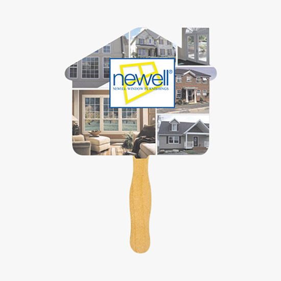 Sandwiched Fan with Wooden Handle