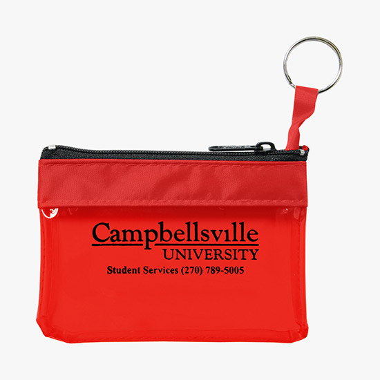 Key Ring Zippered Translucent Pouch
