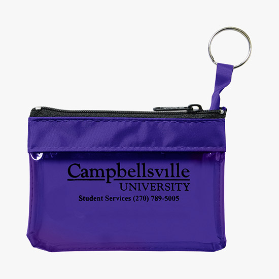 Key Ring Zippered Translucent Pouch