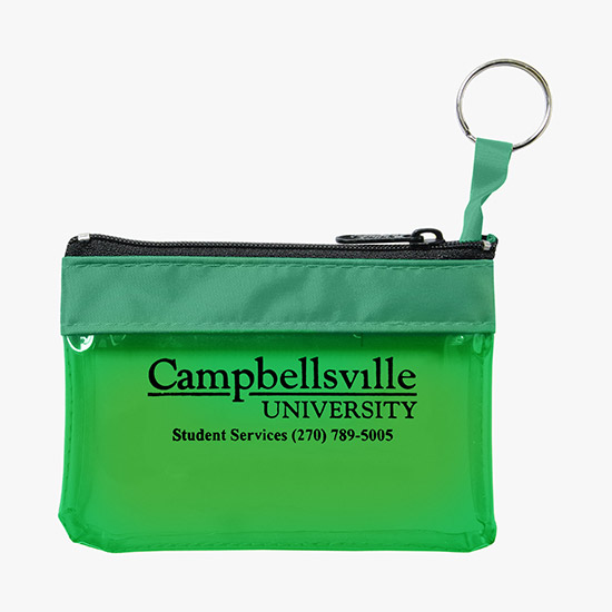 Key Ring Zippered Translucent Pouch