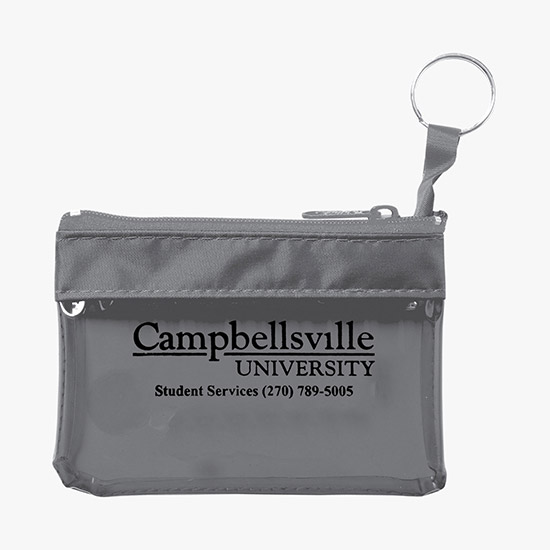 Key Ring Zippered Translucent Pouch