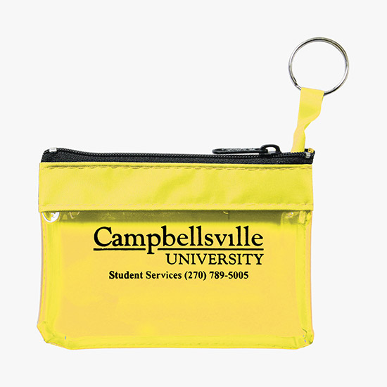 Key Ring Zippered Translucent Pouch