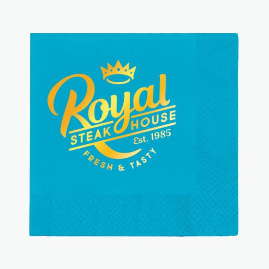 Foil Stamped Colored Dinner Napkin - 2 Ply