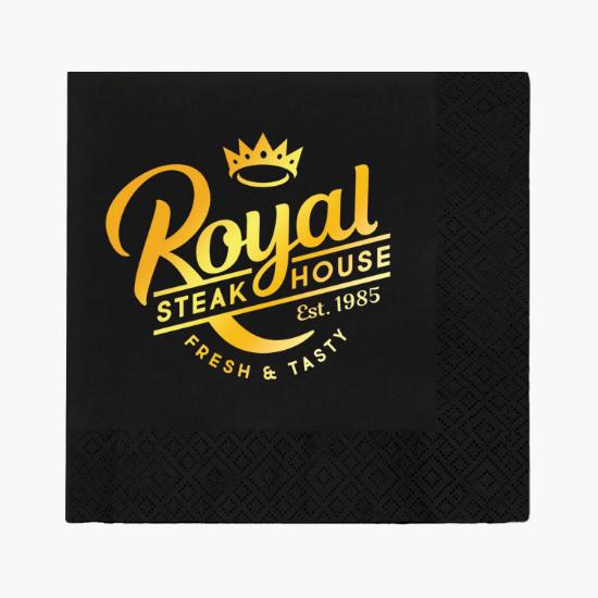 Foil Stamped Colored Dinner Napkin - 2 Ply