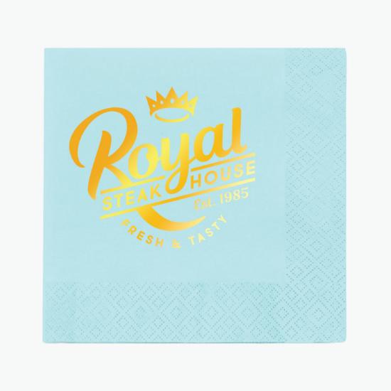 Foil Stamped Colored Dinner Napkin - 2 Ply