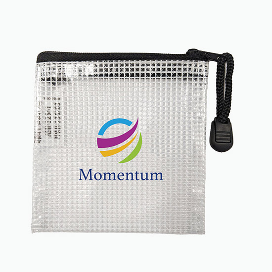 PolyWeave® Zip Tech Accessory Bag - Multicolor Imprint