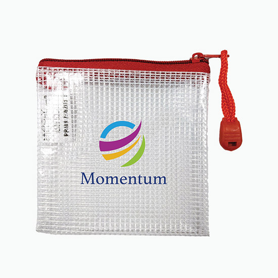 PolyWeave® Zip Tech Accessory Bag - Multicolor Imprint