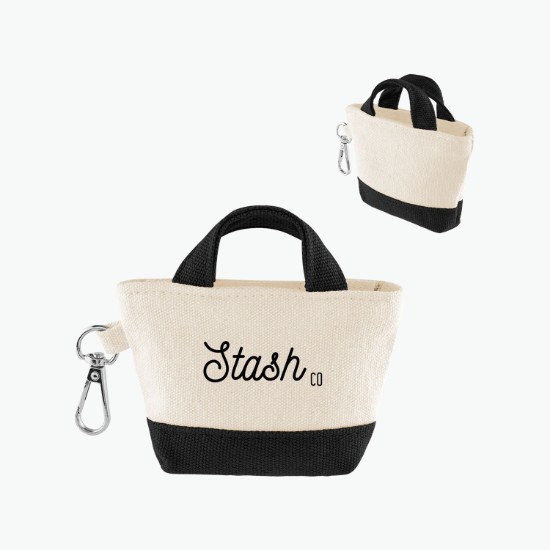 Recycled Cotton Mini Tote Bag Charm - 24-Hour Production