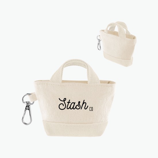 Recycled Cotton Mini Tote Bag Charm - 24-Hour Production