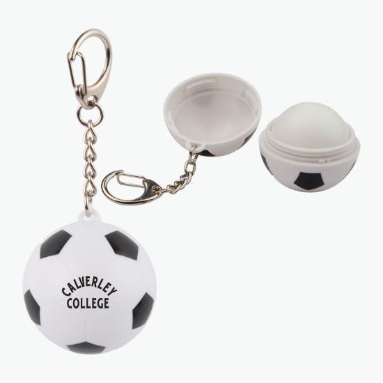 Recycled Soccer Ball SPF15 Lip Balm Keychain