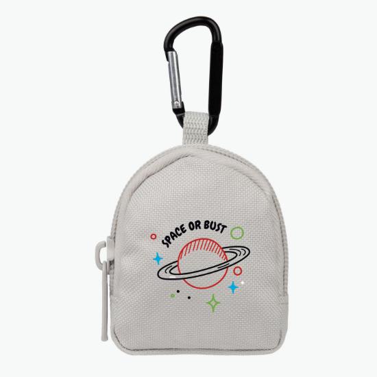 Recycled Mini Backpack Bag Charm - Full Color