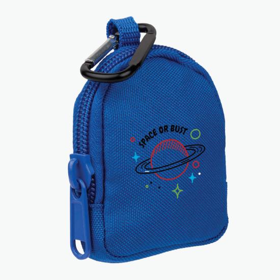 Recycled Mini Backpack Bag Charm - Full Color