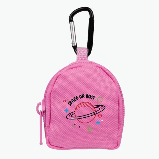 Recycled Mini Backpack Bag Charm - Full Color