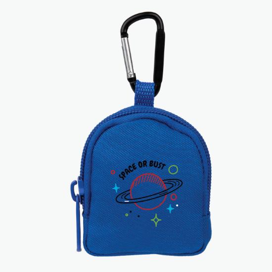 Recycled Mini Backpack Bag Charm - Full Color