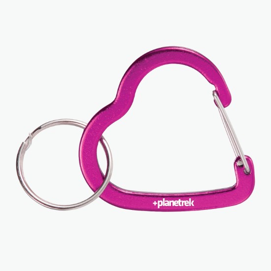 Heart Shape Carabiner Recycled Keychain - 24-Hour Production